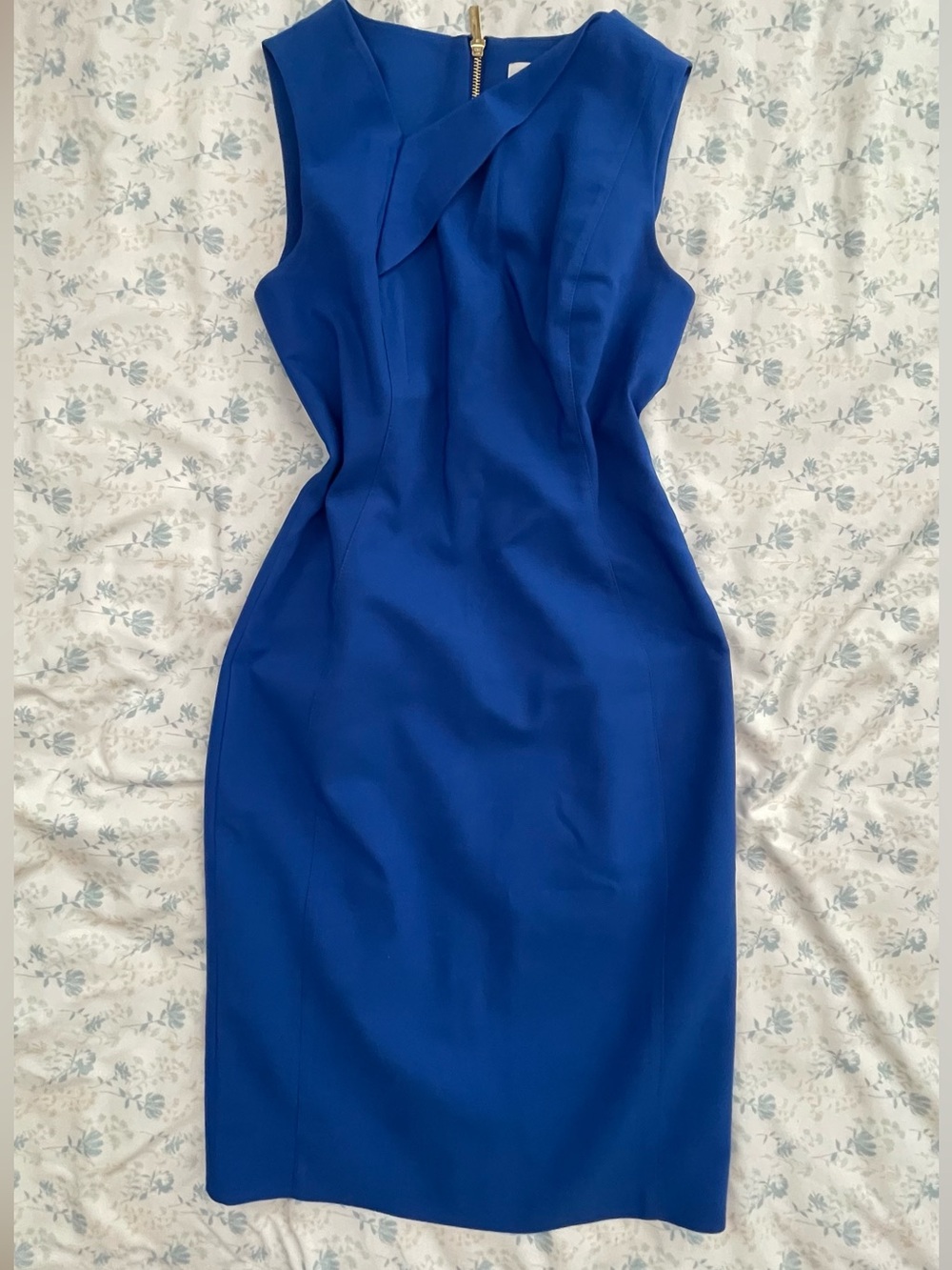 Calvin Klein Cobalt Blue Sleeveless Sheath Dress